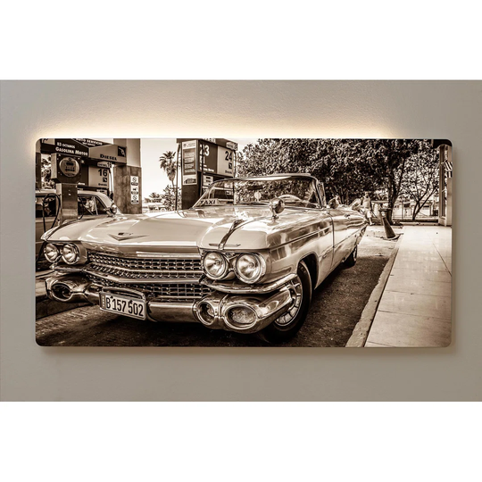 Backlight Motive Wall Picture Classic Car Cadillac Magnetic Cork Board