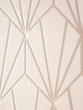 Fine Décor Cascade Geo Cream/Rose Gold