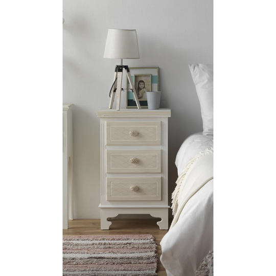 Frith Wooden 2 Drawer Bedside Table
