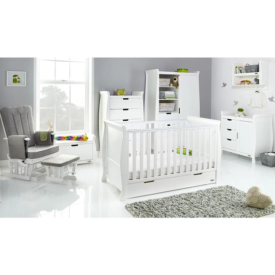 Obaby Stamford Classic Sleigh 7 Piece Room Set - White