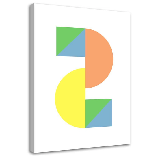 Canvas Print Geometric Coloured Figures