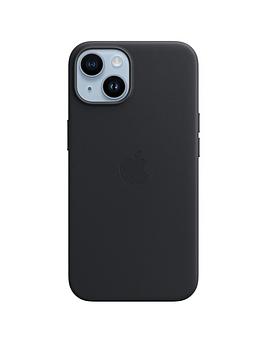 Apple Iphone 14 Leather Case With Magsafe - Midnight