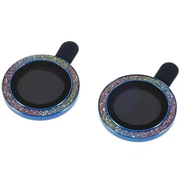 Rhinestone iPhone 14/14 Plus Camera Lens Protector - Colourful / Blue