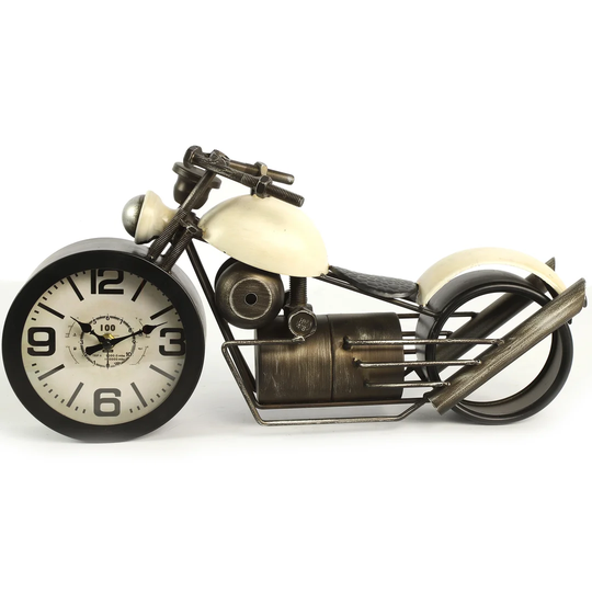 Analog Metal Electric Tabletop Clock in Copper