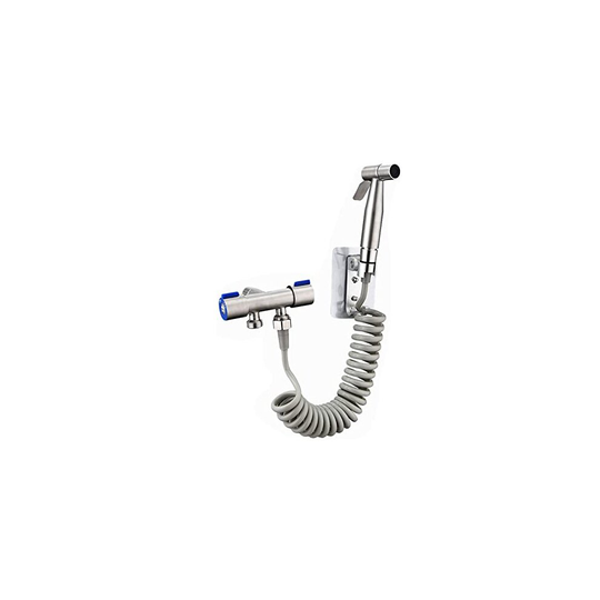 Handheld Toilet Bidet Sprayer Stainless Steel Bidet Spray Faucet Toilet Shower Sprayer Handheld Bidet Sprayer Kit Shower Hose Holder Adapter Valv