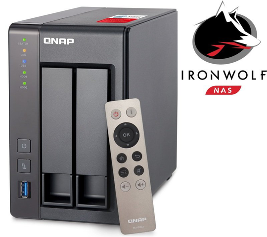 QNAP TS-251+-2G 6TB (2 x 3TB SGT-IW) 2 Bay NAS with 2GB RAM