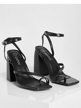 Boohoo Toe Post 2 Part Heel - Black