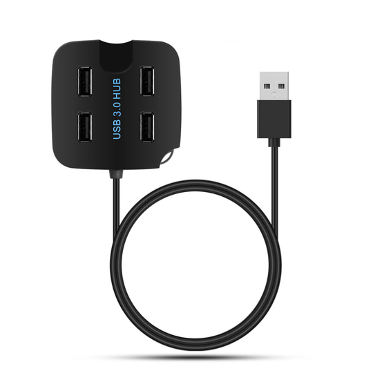 USB3.0 Hub High Speed 4 Port Usb Hub USB Splitter Adapter Power Supply for Mac Notebook Laptop Desktop with Phone Holder