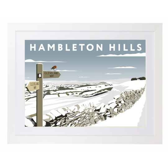 Hambleton Hills in Snow by Richard O'Neil - Graphic Art Print on Paper