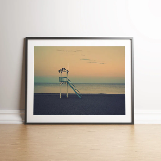 Beach Lifeguard Hut by Vouvart - Picture Frame Graphic Art