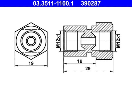 Adapter, brake lines 03351111001