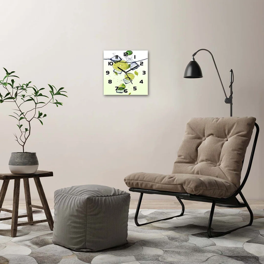 Jessmeet Limes and Ice Silent Wall Clock