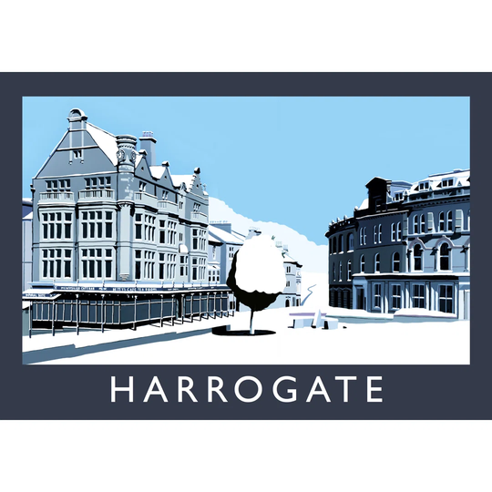 'Harrogate in Snow' Graphic Art