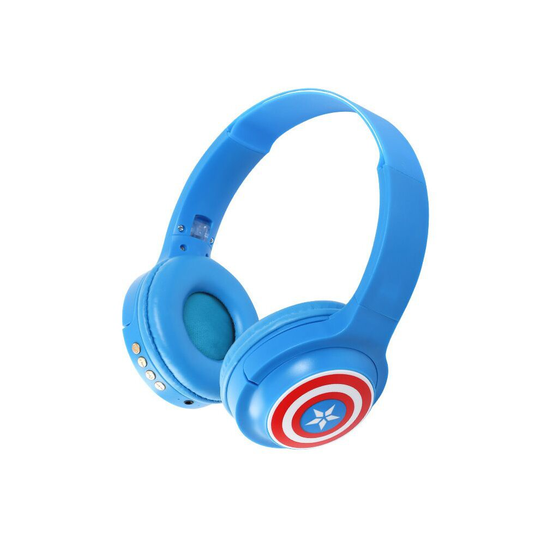 (Captain America) Marvel Iron Man Spiderman Captain Headset Wireless Bluetooth Headphone with Mic