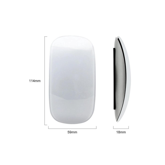(White) Bluetooth Wireless Mouse Rechargeable Magic Slim Multi-Touch Mice for Mac Os Laptop PC Windows