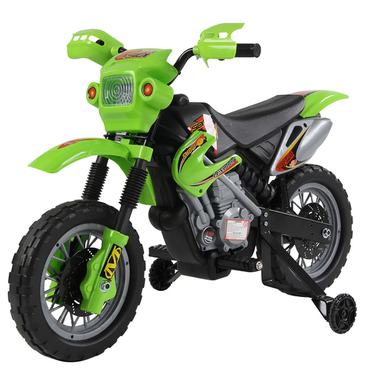 Reiten Kids Electric Ride On Motorbike 6V Battery Power - Green