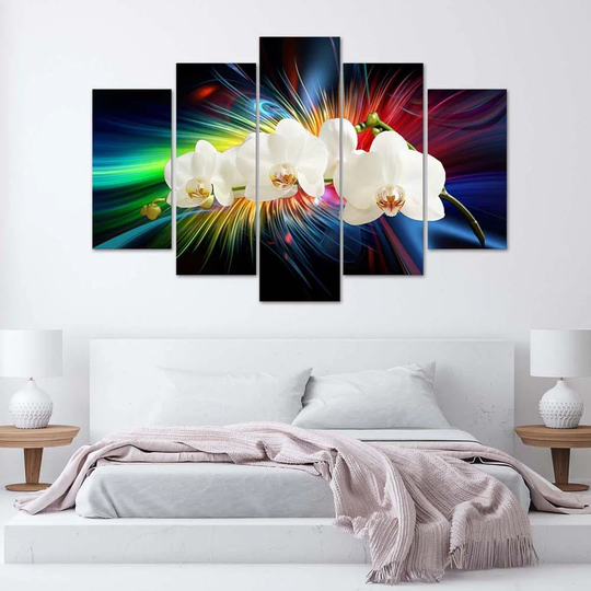 Canvas Print Orchid Flower Blue