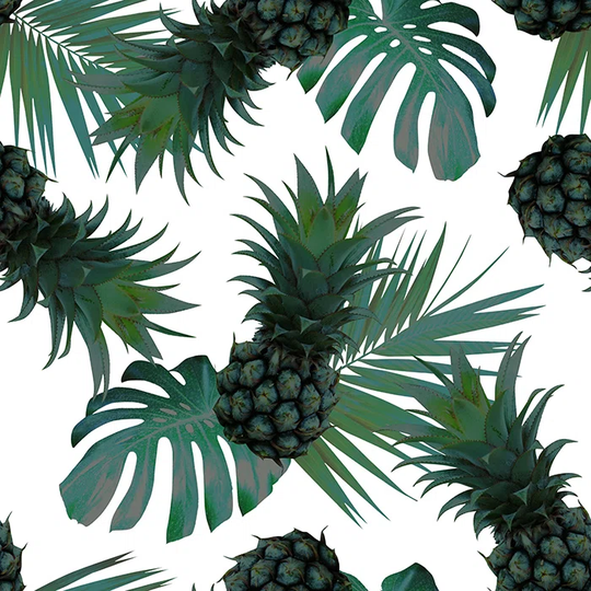 Walllpaper Roll 416X254cm Mural Decoration Wallpaper Material With Print Kitchen Livingroom Bedroom - Pineapple Leaves Pineapple