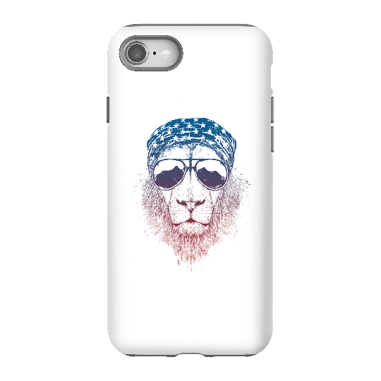 Balazs Solti Bandana Lion Phone Case for iPhone and Android - iPhone 8 - Tough Case - Gloss