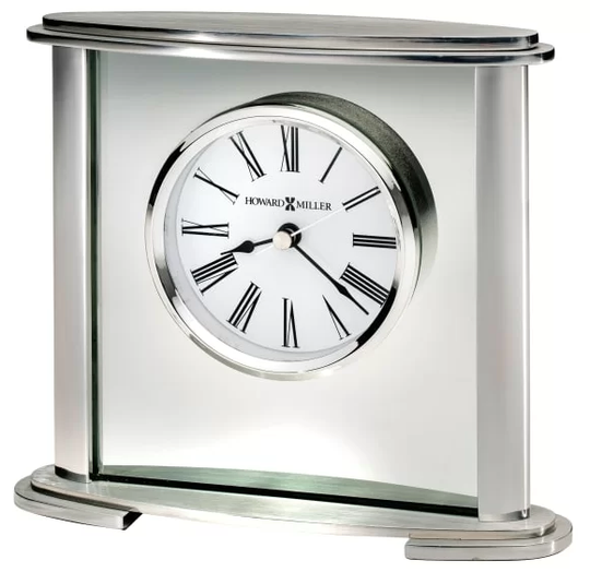 Glenmont Modern & Contemporary Analog Metal Quartz Tabletop Clock in Silver