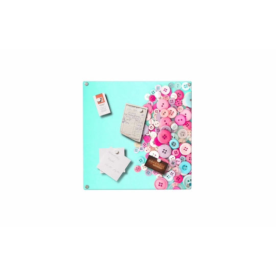 Buttons Magnetic Wall Mounted Photo Memo Board