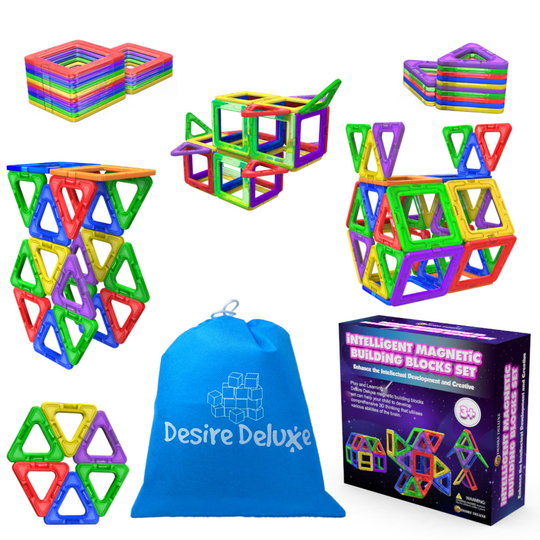 Magnetic Building Blocks 30pc Construction Toy Kid Set Game Creativity