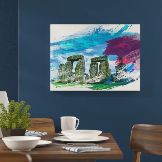 'Stonehenge Wiltshire' Graphic Art Print Poster
