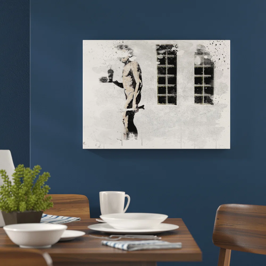 'Banksy Apeman Graffiti Wall Art' Graphic Art Print Poster