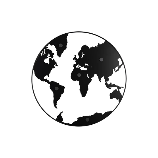 World Map Magnetic Wall Mounted Photo Memo Board