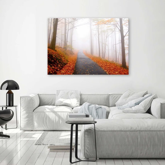 Canvas Print Misty Forest Landscape