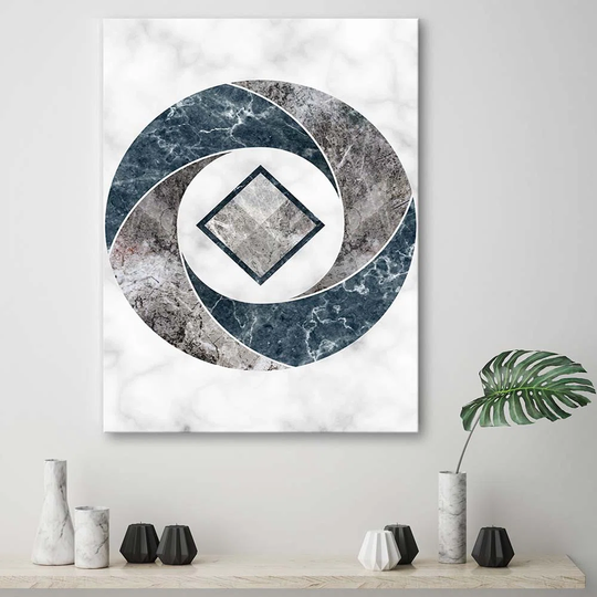 Canvas Print Abstract Marble Grey