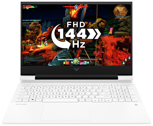HP Victus 16.1in R5 8GB 256GB GTX1650 Gaming Laptop - White