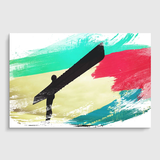 'Angel of the North Newcastle' - Graphic Art Print Poster on Paper