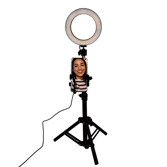 Fizz Creations Selfie Light Ring & Tripod Vlogging Stand - 16 cm
