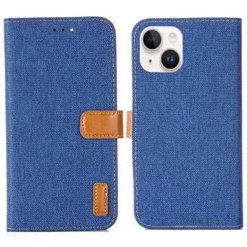 Jeans Series iPhone 14 Wallet Case - Blue
