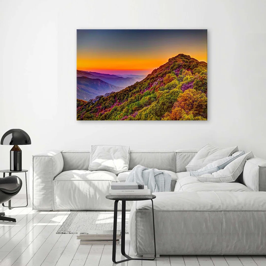Canvas Print Mountains Landscape Colourful