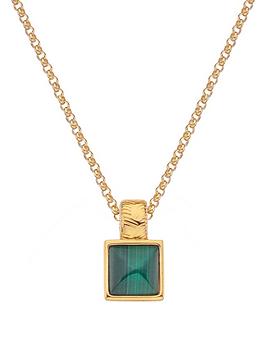 Hot Diamonds X Jac Jossa Revive Malachite Square Pendant