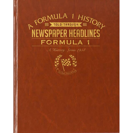 Formula One Newspaper Book - Brown Leatherette