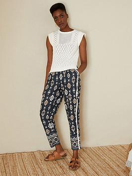Monsoon Ikat Print Pull On Trouser
