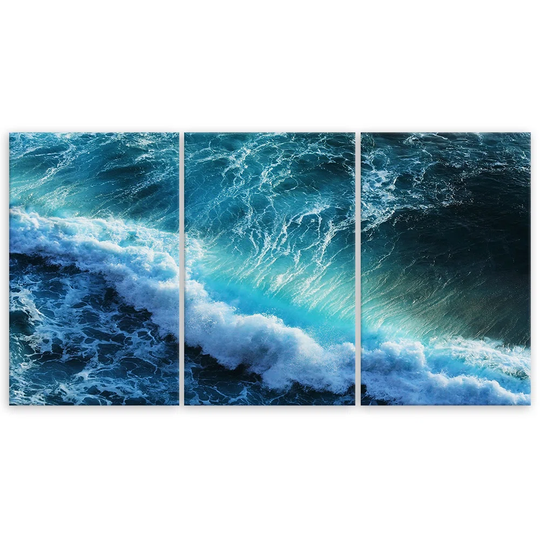 Canvas Print Waves Sea Ocean Blue