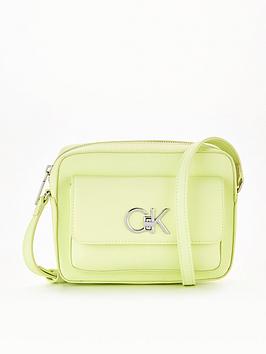 Calvin Klein Re-lock Camera Bag With Flap - Lime, Lime, Women