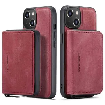 Jeehood Detachable 2-in-1 iPhone 14 Plus Case with Wallet - Red