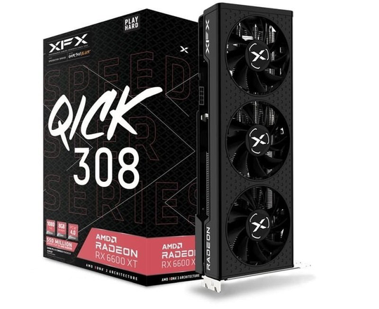 XFX Radeon RX 6600 XT 8GB QICK 308 BLACK Graphics Card