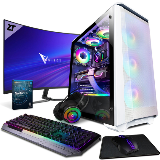 ( SG IV-70 | 6 Core i5 Intel 12400F | RTX 3060 Ti | 16GB RAM | 1TB NVMe M.2 | Win 11 | WiFi | 27" Monitor Bundle ) Vibox IV Gaming PC