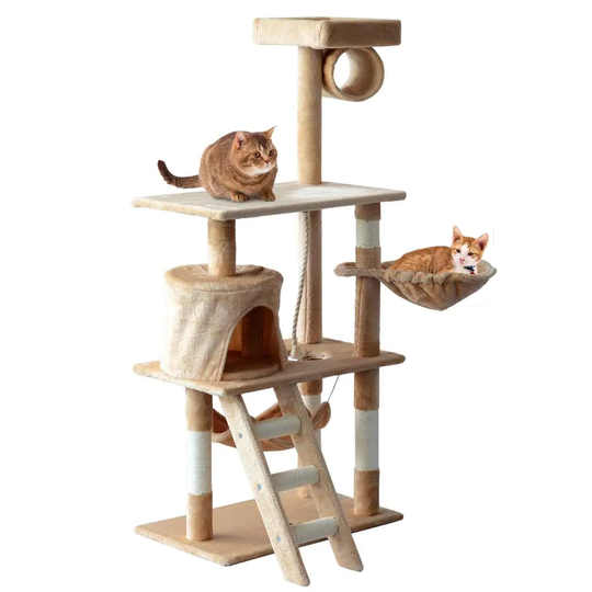 PawHut Multi Activity Cat Tree - Beige