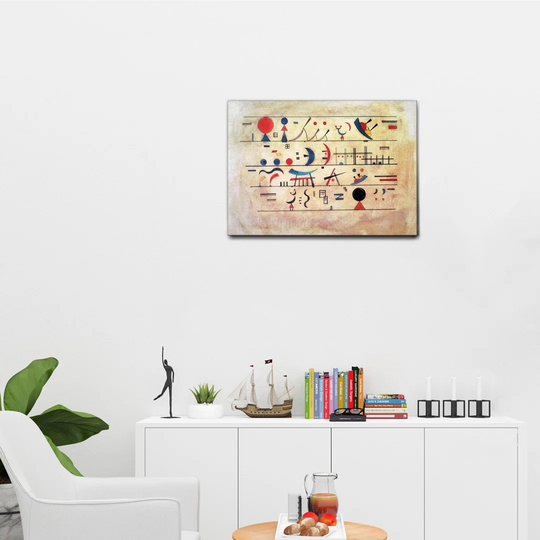 Corrigan Studio - Quadro - Vassily Kandinsky - File Di Segni - Vetro Acrilico Plexi - 100X70 - Pronto Da Appendere - Quadri Moderni Per La Casa