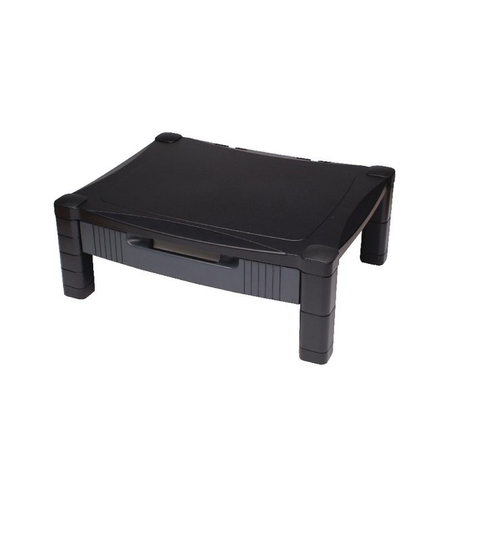 Contour Ergonomics Adjustable Stand With Drawer Black CE77685