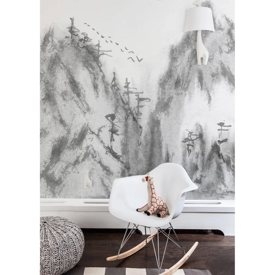 Walllpaper Roll 312X219cm Mural Decoration Kitchen Livingroom Bedroom Wallpaper Material With Print - Mountains In The Fog Landscape Mountains Chinoi