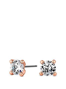 Jon Richard Rose Gold 6Mm Round Stud Post Earrings