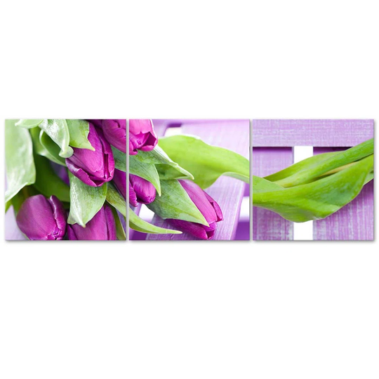 Canvas Print Pink Tulips Flowers